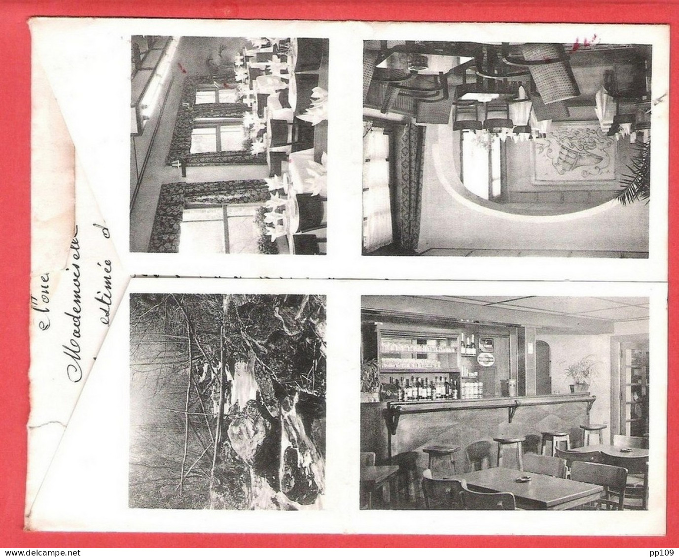 Carte Lettre Privée HOTEL NINGLINSPO à NONCEVEUX Aywaille Lawarrée 9 III 1949 Vers Neder Over Heembeek Belles Vues - 1948 Exportation