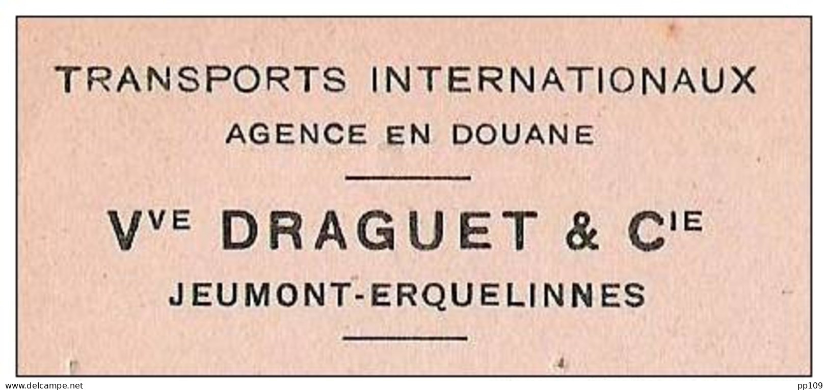 CP à En-tête (demande De Prix,commande, Compte ...) : Transports Internationaux Draguet à Jeumont - Erquelinnes - Sports & Tourisme