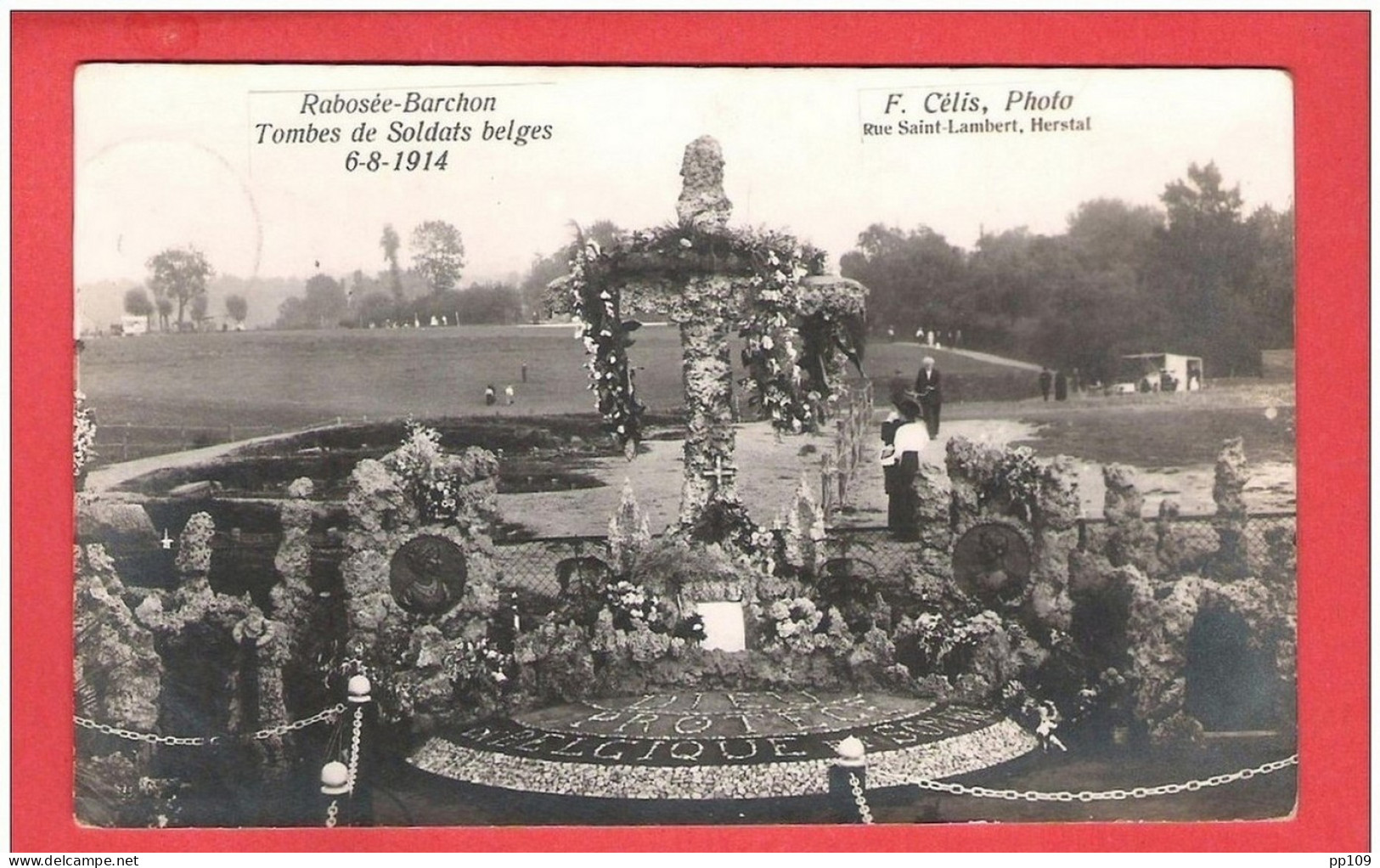 CP Photo  RABOSEE BARCHON F CELIS HERSTAL   Kriegsgefangenensendung Obl TILFF 1 Xi 1915 Vers CELLELAGER Prisonnier - Prisonniers