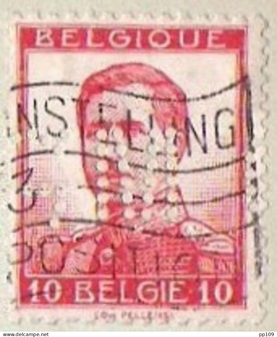 CP Commerciale Obl ANTWERPEN Gent Tentoonstelling 1913 TP Perforé GRISAR MARSILY  Vers France - 1909-34