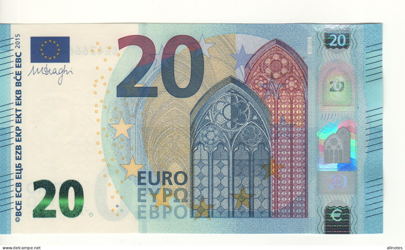 20 EURO  "Italy"   DRAGHI    S 012 D2    SE4266619759  /  FDS - UNC - 20 Euro