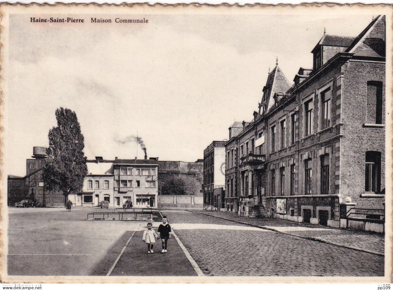 CP Ancienne HAINE SAINT PIERRE Maison Communale LA LOUVIERE  Edit. Thirion Beauquenne Librairie Papeterie - La Louvière