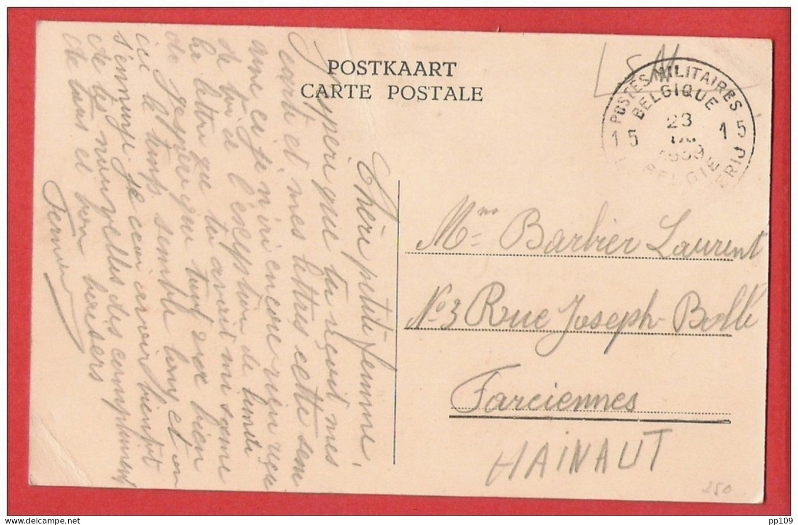 CP PK NINOVE Parochiale Kerk + Obl PMB BLP 15 -  1939 MOBILISATIE  édit PIB   Carte Peu Courante - Ninove