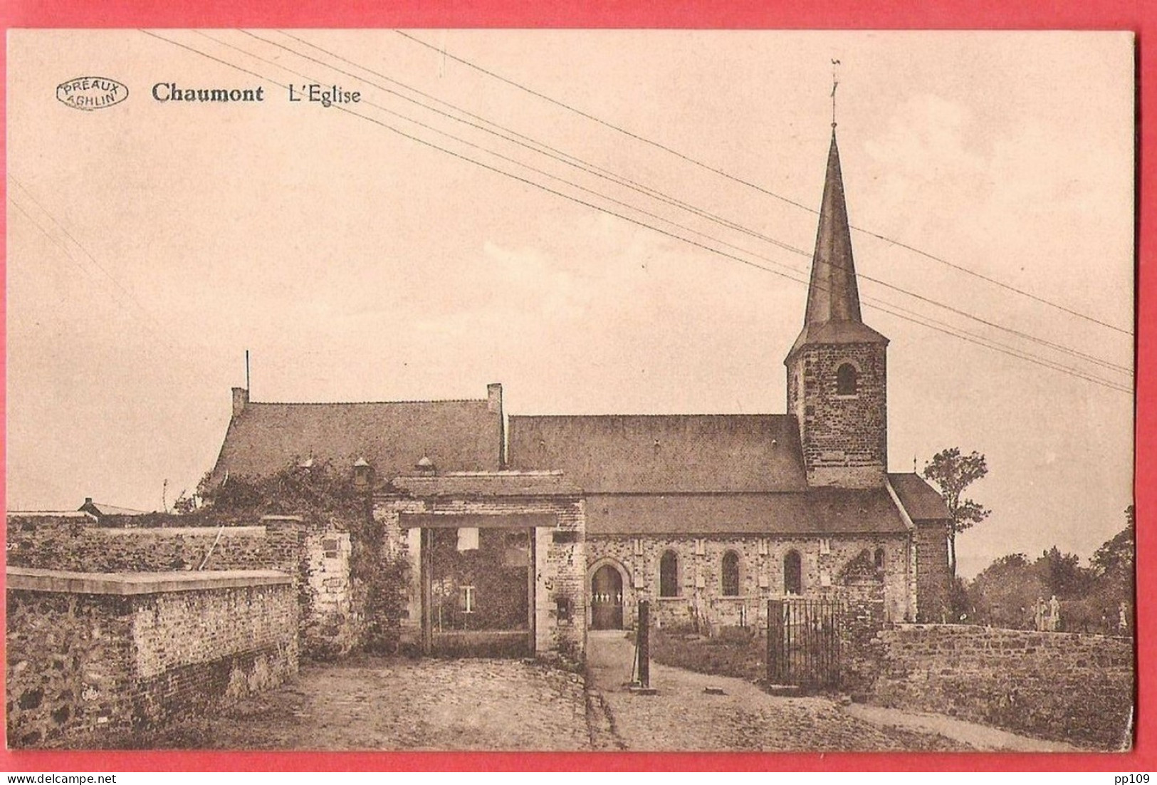 CP CHAUMONT L'église  Préaux Ghlin - Chaumont-Gistoux