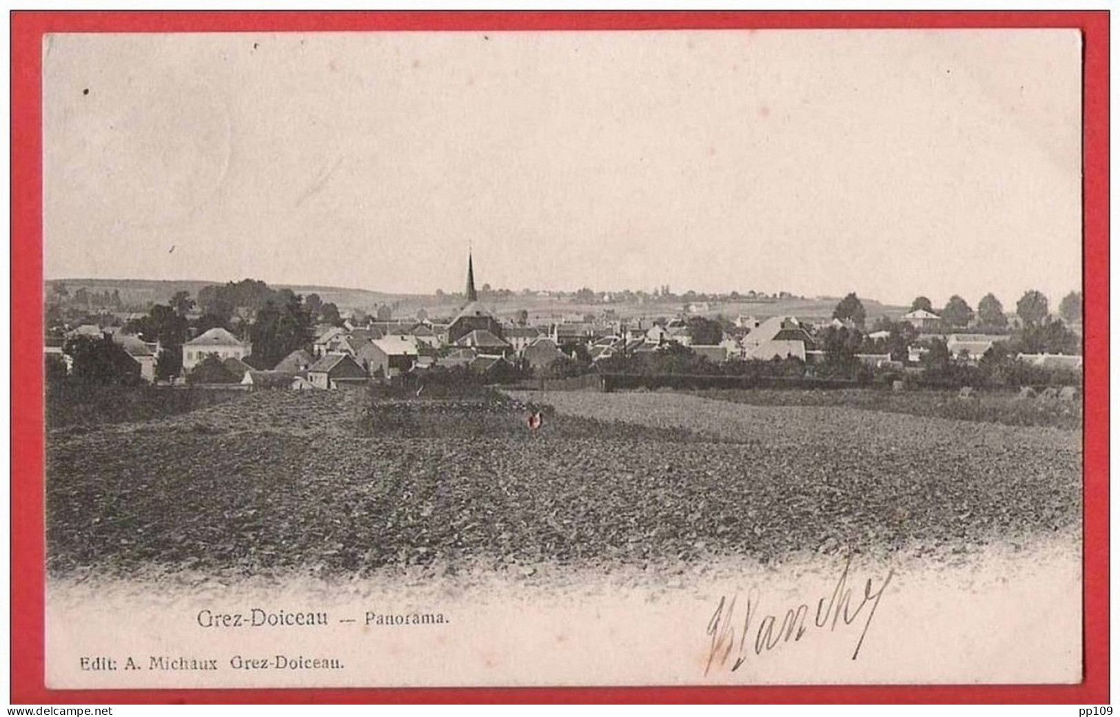 CP Brabant Wallon GREZ DOICEAU Panorama Edit. A.Michaux - Graven