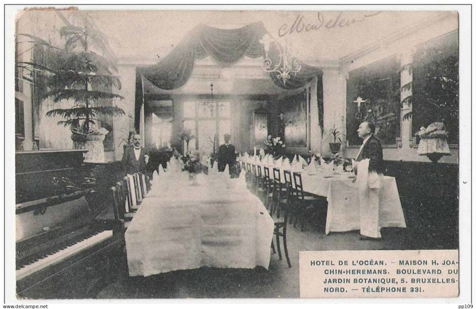 Bruxelles Nord Hotel De L'océan Maison H.Joachin - Heremans Bvd Du Jardin Botanique, 5  Piano En Avant Plan - Cafés, Hôtels, Restaurants