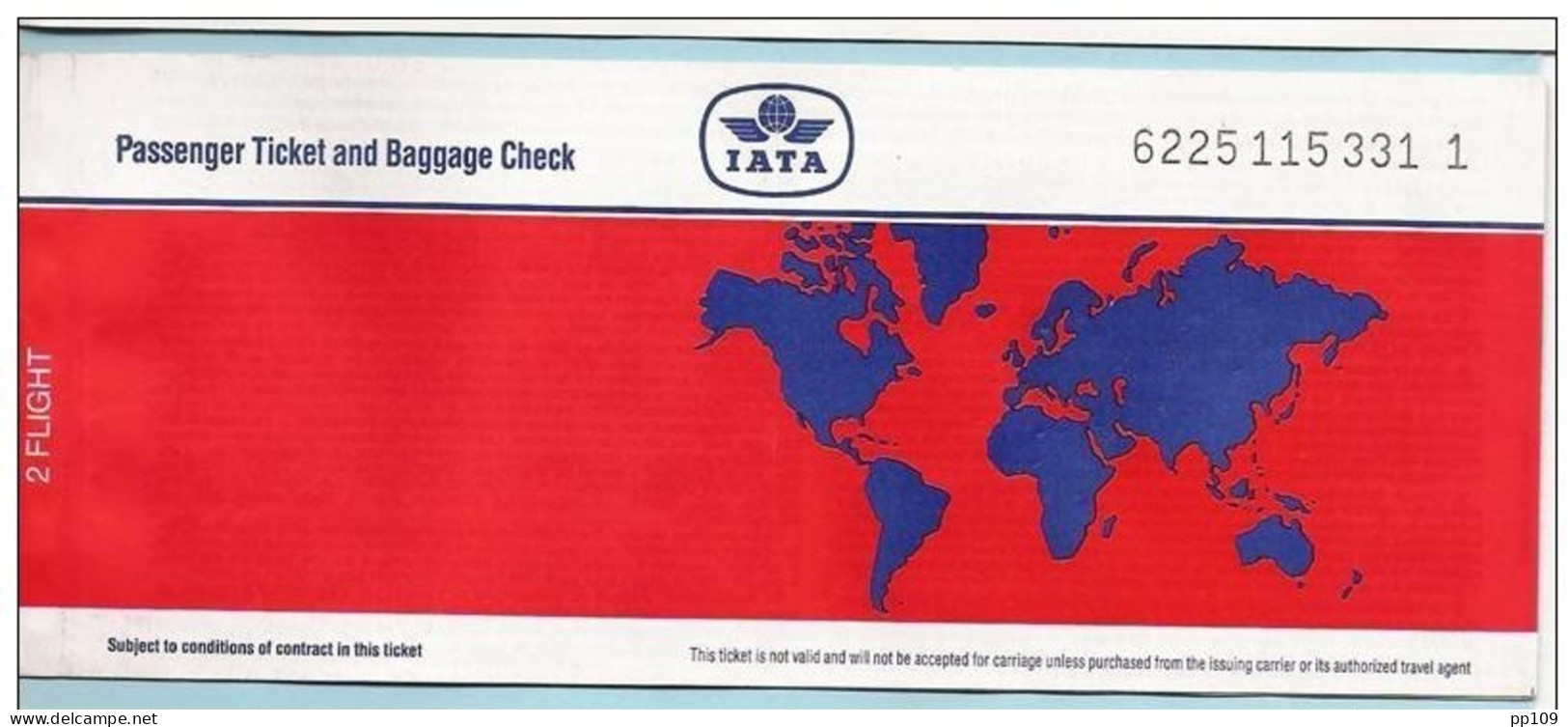Billet D'avion  De La Compagnie IATA - Mondo