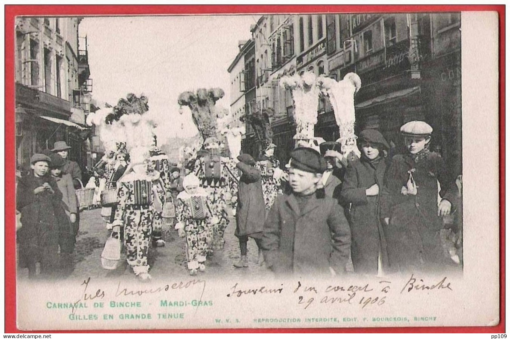 BINCHE Mardi Gras Gilles En Grande Tenue  1906 - Binche