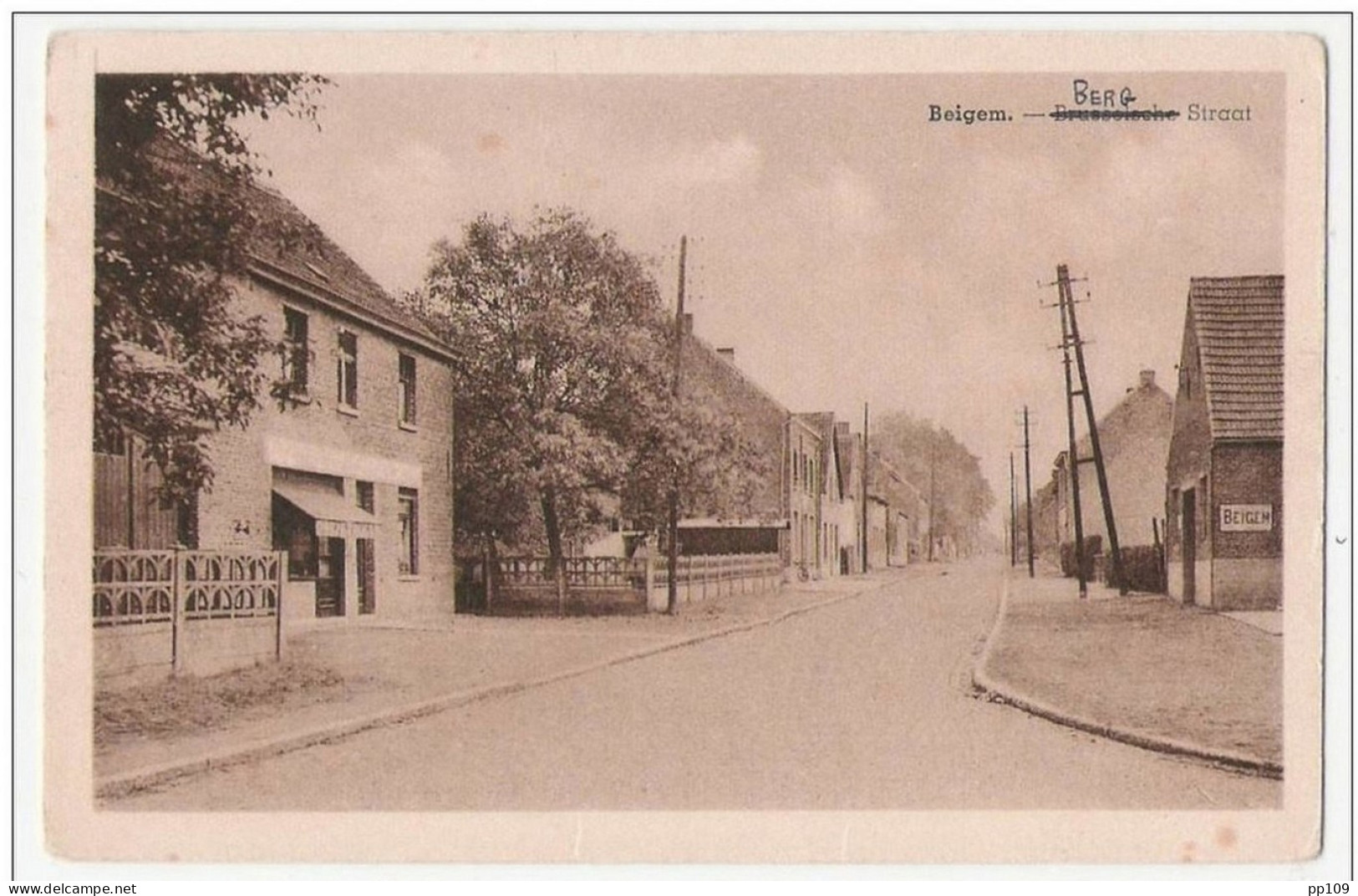 BEYGHEM  GRIMBERGEN  :  Bergstraat  Em. Beernaert Poststr. 41 Lokeren - Grimbergen