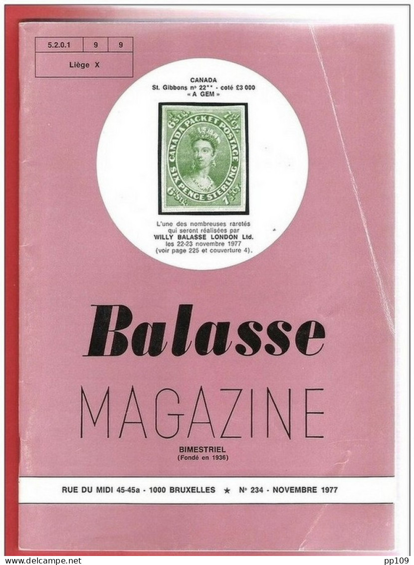 BALASSE MAGAZINE Bimestriel  N°234  - Novembre  1977 - Francés (desde 1941)