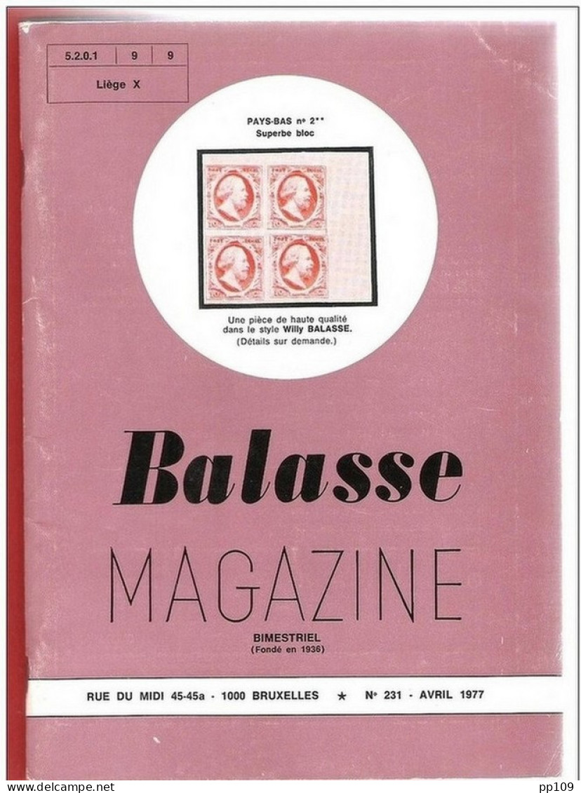 BALASSE MAGAZINE Bimestriel  N°231  -  Avril 1977 - Francés (desde 1941)