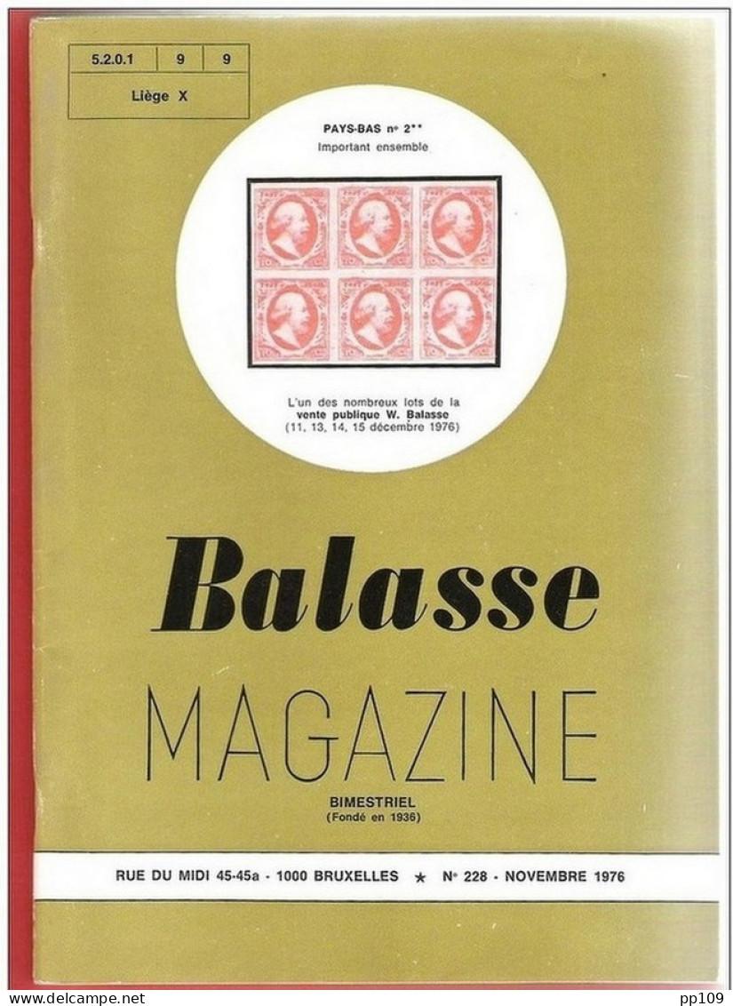 BALASSE MAGAZINE Bimestriel  N°228 Novembre 1976 - Français (àpd. 1941)