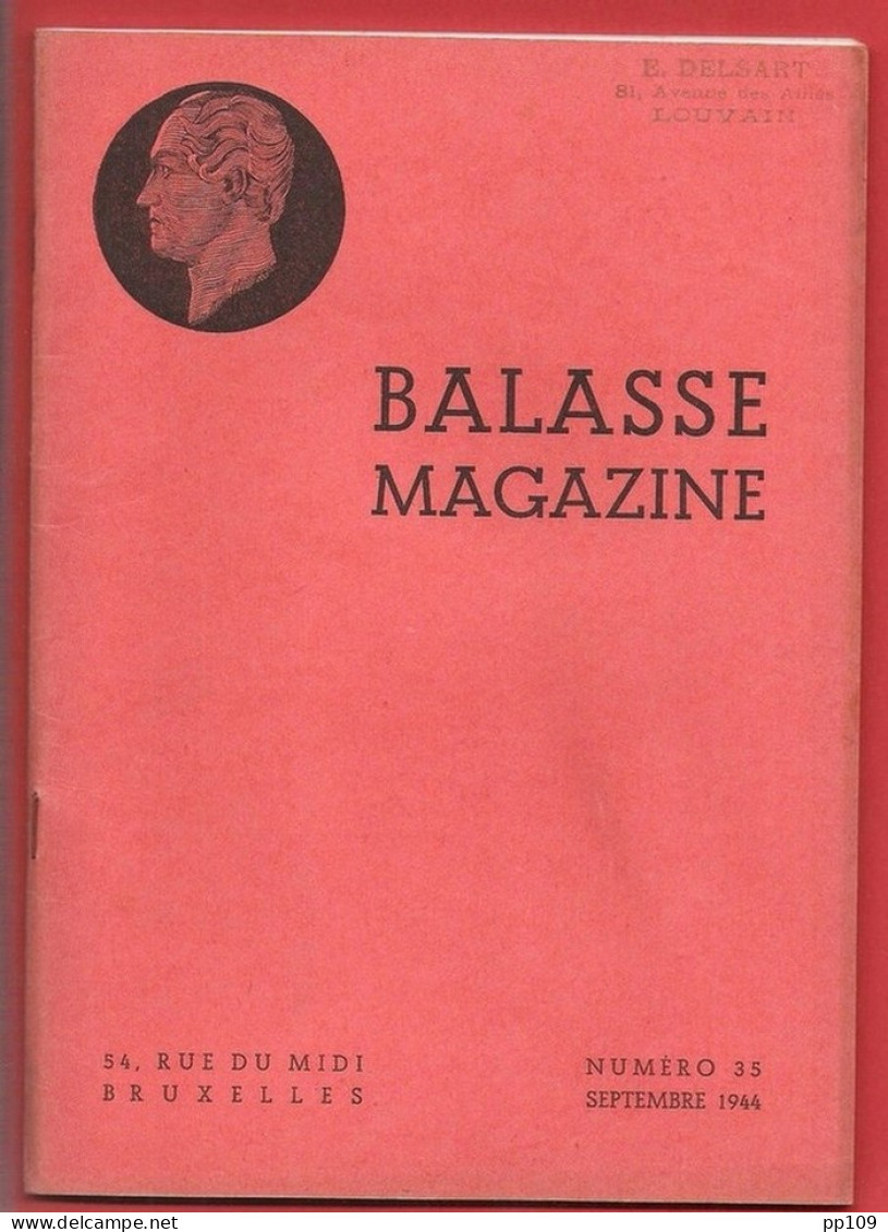 BALASSE MAGAZINE N°35 Septembre  1944   :  52  Pages Avec Articles Intéressants - Français (àpd. 1941)