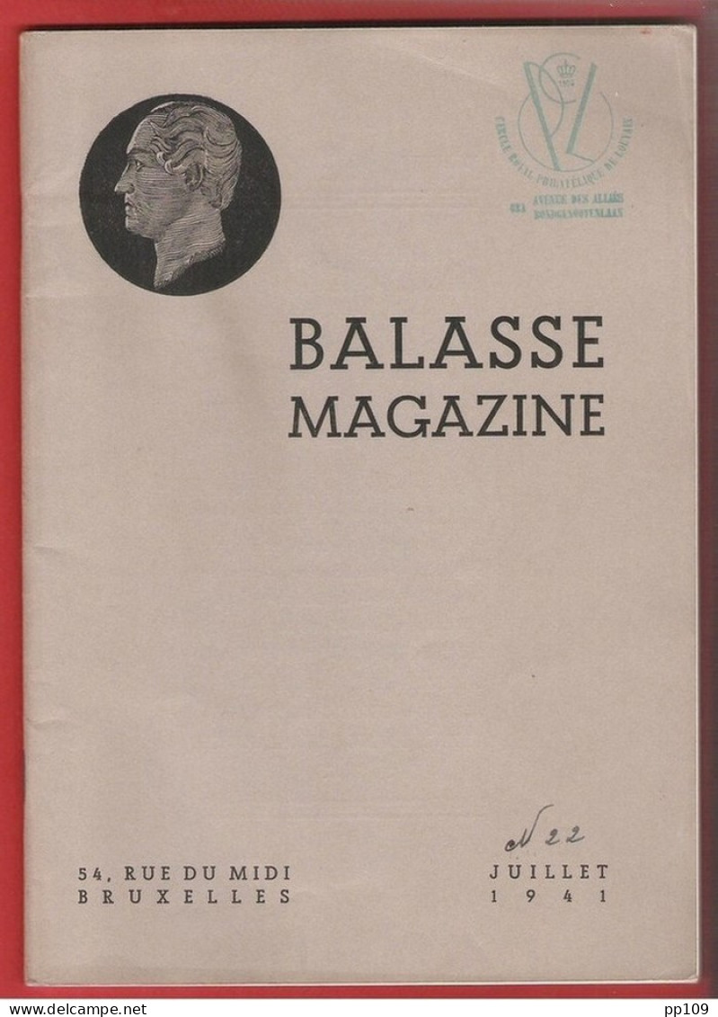 BALASSE MAGAZINE N°22 Juin-juillet 1941 56 Pages Avec Articles Intéressants + 5ème Supplément Du Catalogue BALASSE 1940 - Français (àpd. 1941)