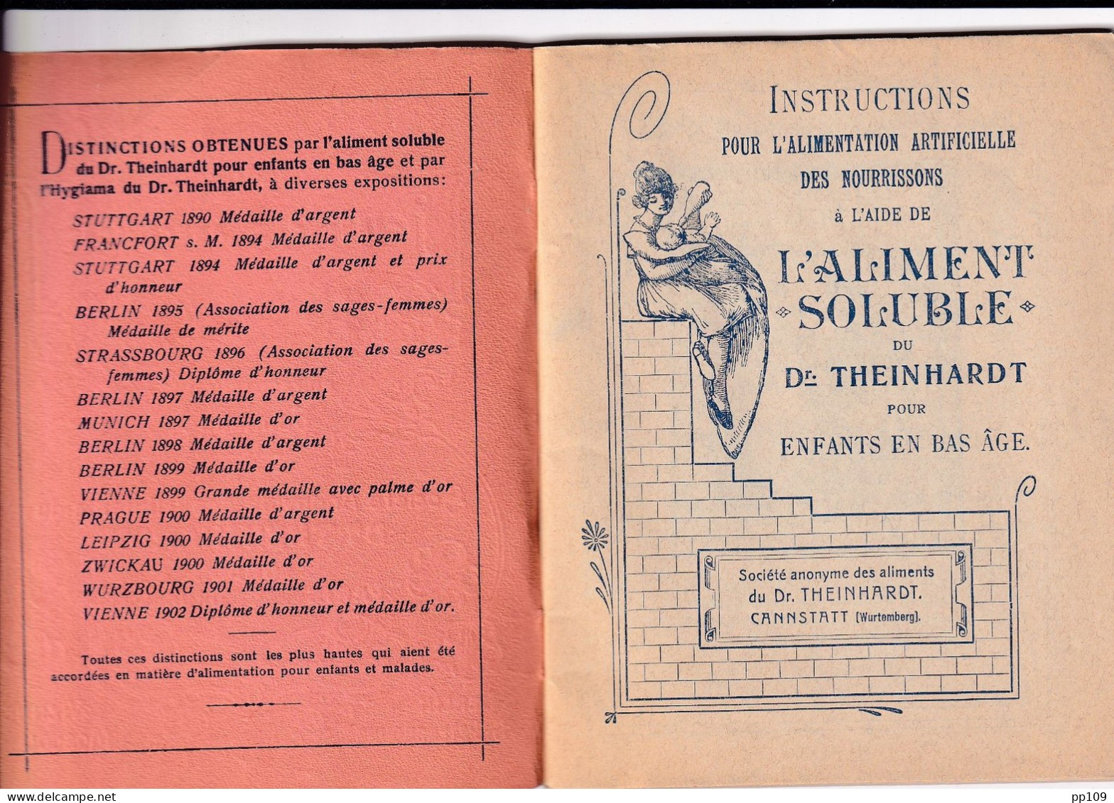 Aux Jeunes Mères - Instructions Pour L'alimentation Artificielle Des Nourrissons Aliment Soluble Docteur THEINHARDT 64pg - 1900-1949