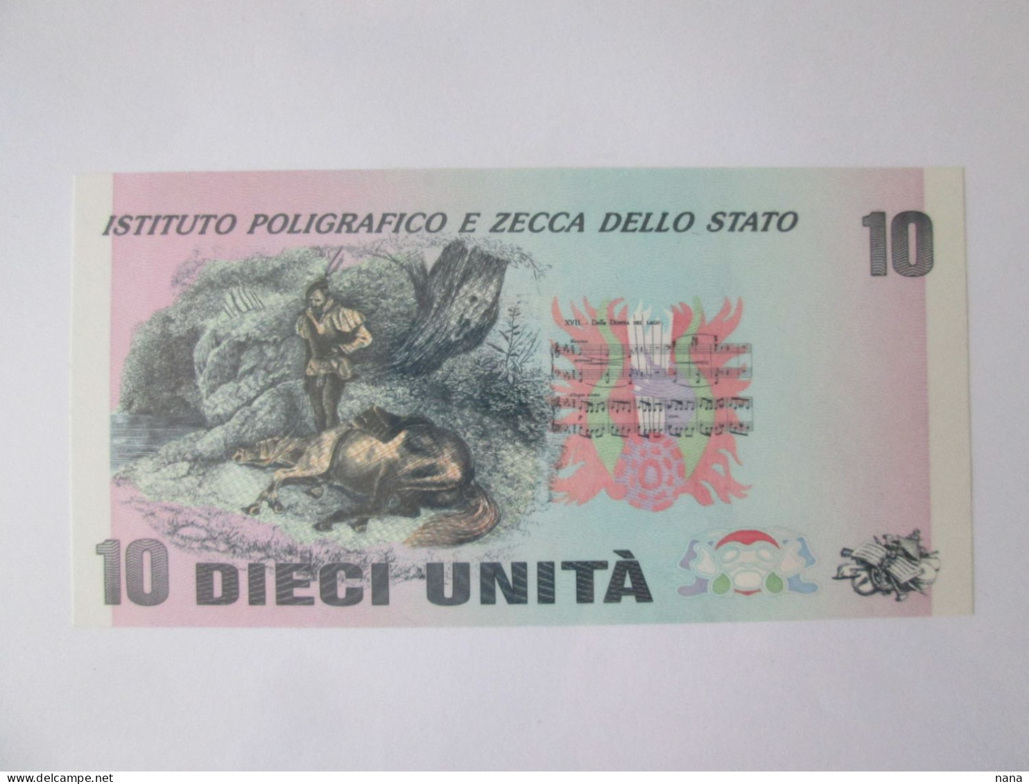 Italy 10 Dieci Unita UNC Test Banknote 2016 Issued By The State Printing Press/polygraphic Institute - [ 8] Falsi & Saggi