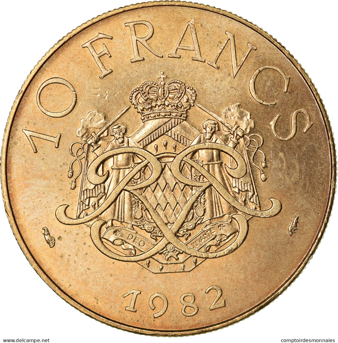 Monnaie, Monaco, Rainier III, 10 Francs, 1982, SUP, Copper-Nickel-Aluminum - 1960-2001 Nouveaux Francs