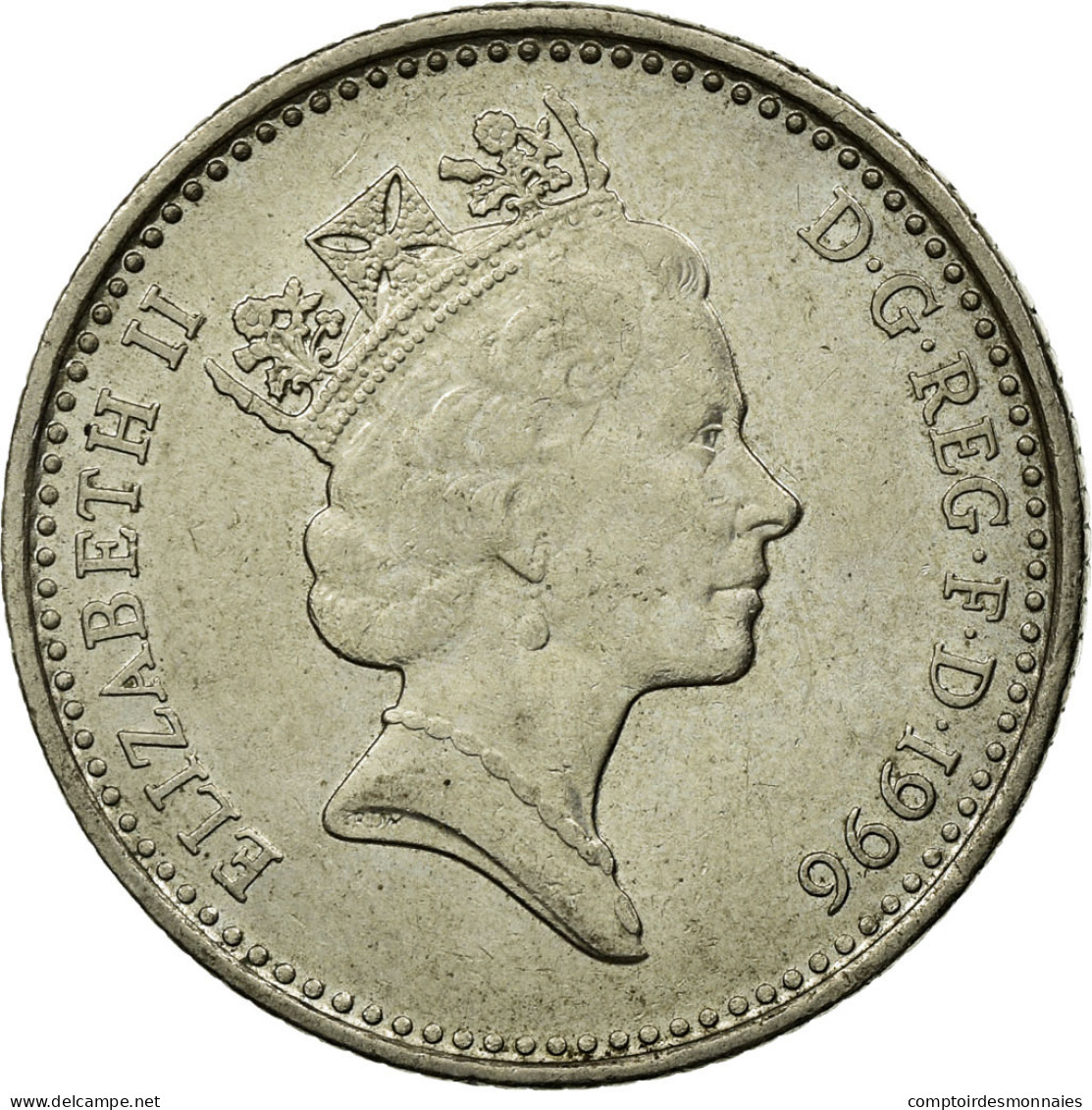 Monnaie, Grande-Bretagne, Elizabeth II, 10 Pence, 1996, TTB, Copper-nickel - 10 Pence & 10 New Pence