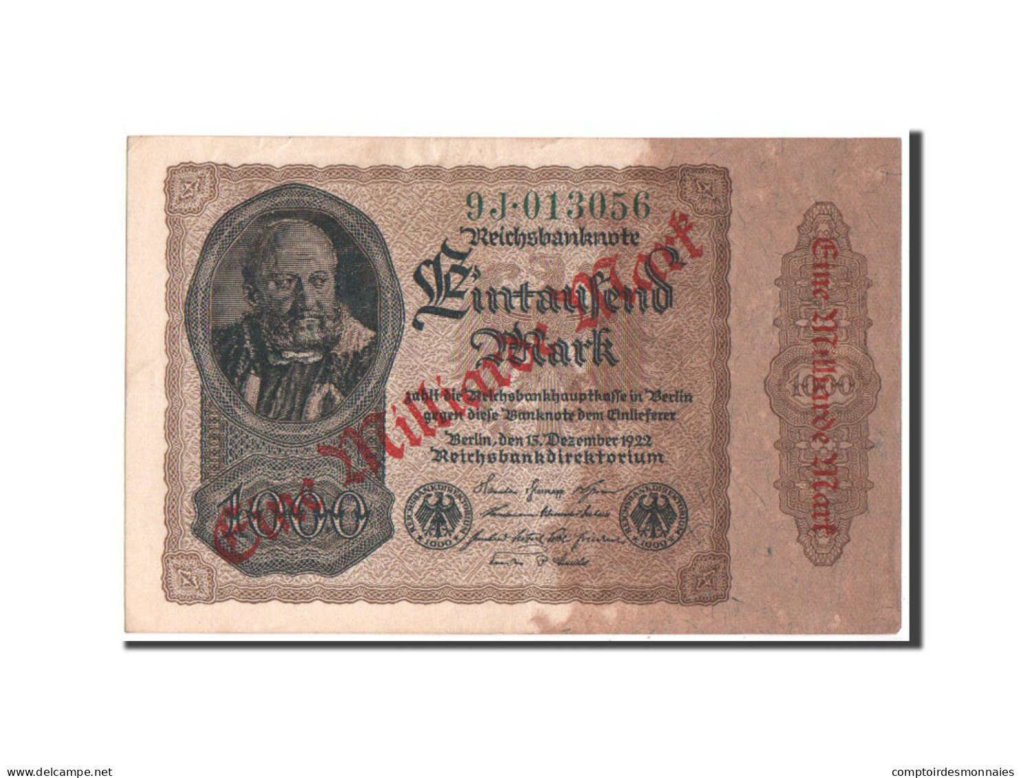 Billet, Allemagne, 1 Milliarde Mark On 1000 Mark, 1922, SUP - 1 Mrd. Mark