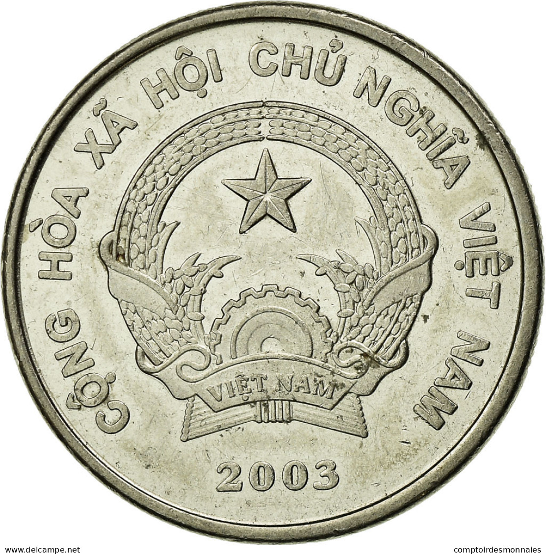 Monnaie, Viet Nam, SOCIALIST REPUBLIC, 500 Dông, 2003, Vantaa, TTB+, Nickel - Viêt-Nam