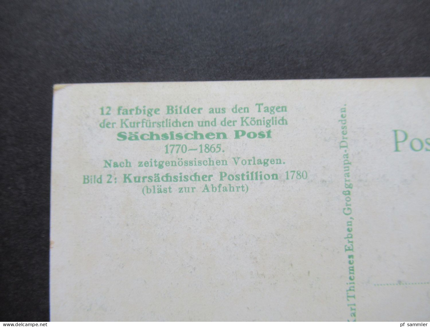 5 AK Künstlerkarten Vermutlich 1920 / 30er Jahre! Bilder Aus Den Tagen Der Sächsischen Post 1770 - 1865 - Postal Services