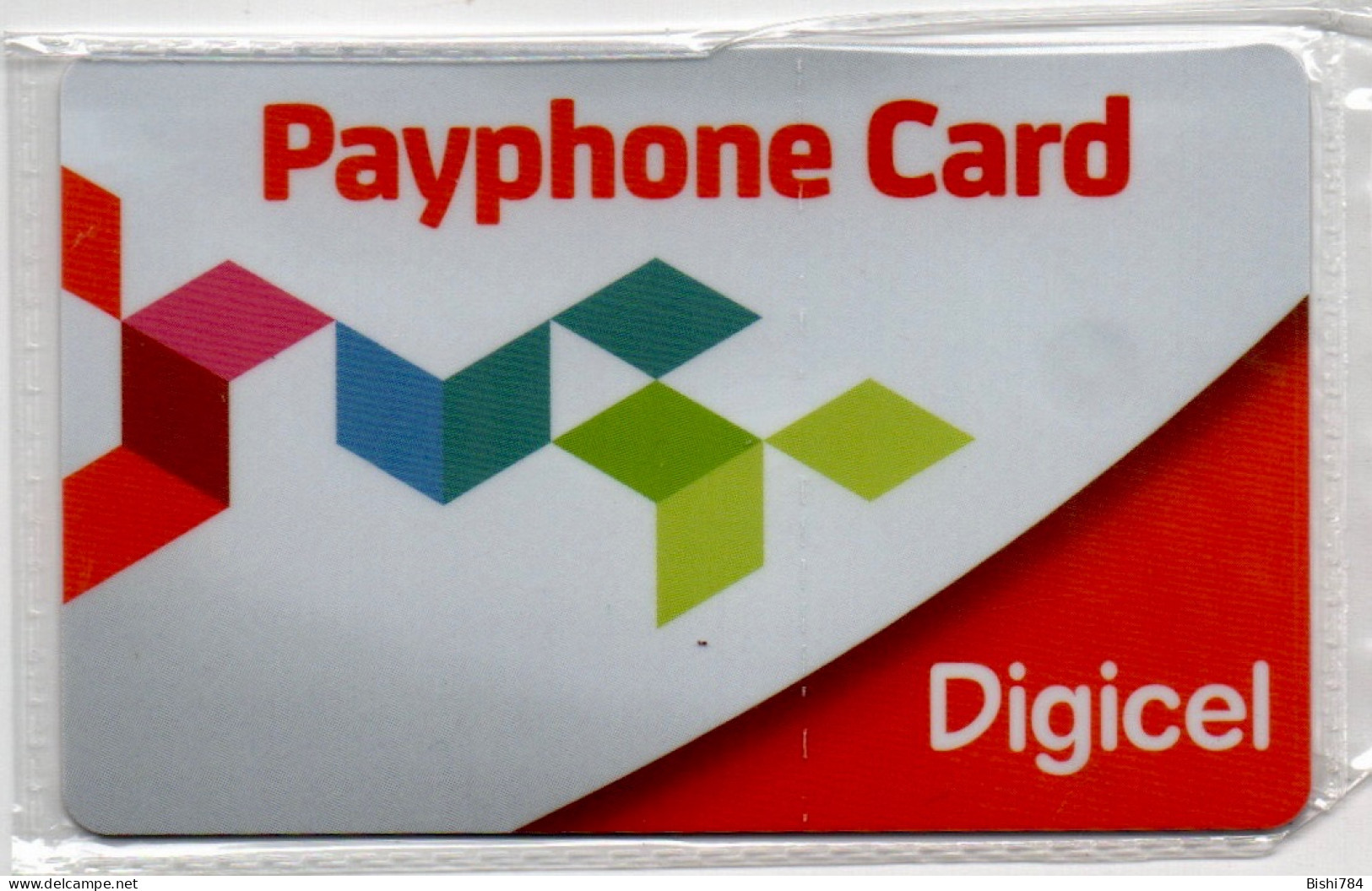 St. Lucia - MINT Digicel ChipCard 3rd Series - $10 Digicel Design With WHITE Writing - St. Lucia
