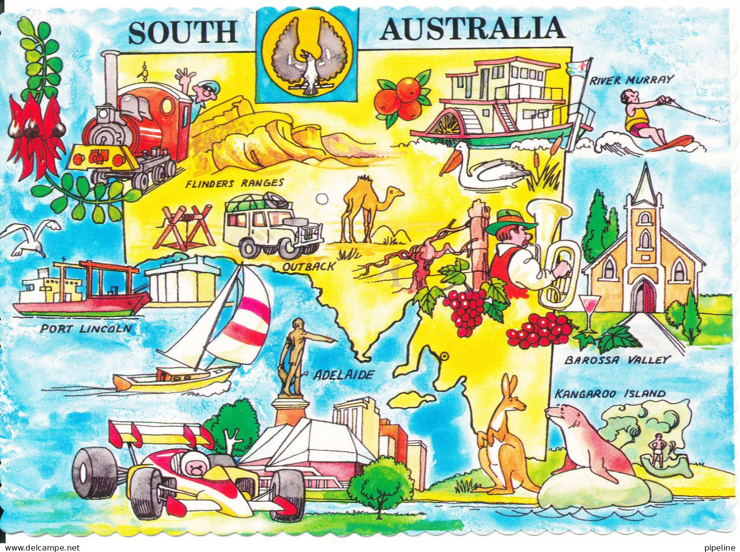 Australia Postcard Sent To Denmark Adelaide - Adelaide