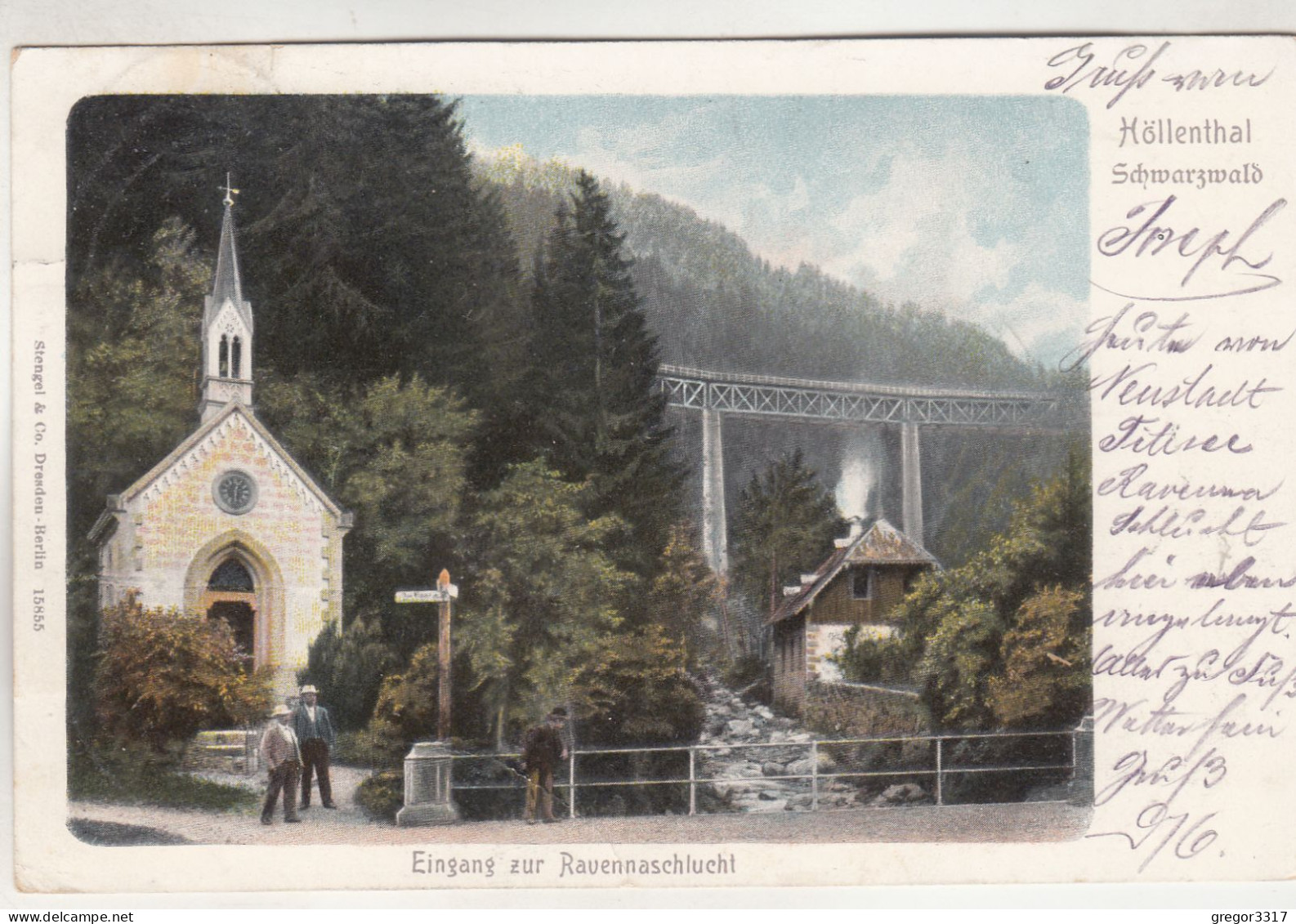 C9252) HÖLLENTAL - Schwarzwald - Eingang Zur Ravennaschlucht - Tolle Alte AK 1901 - Höllental