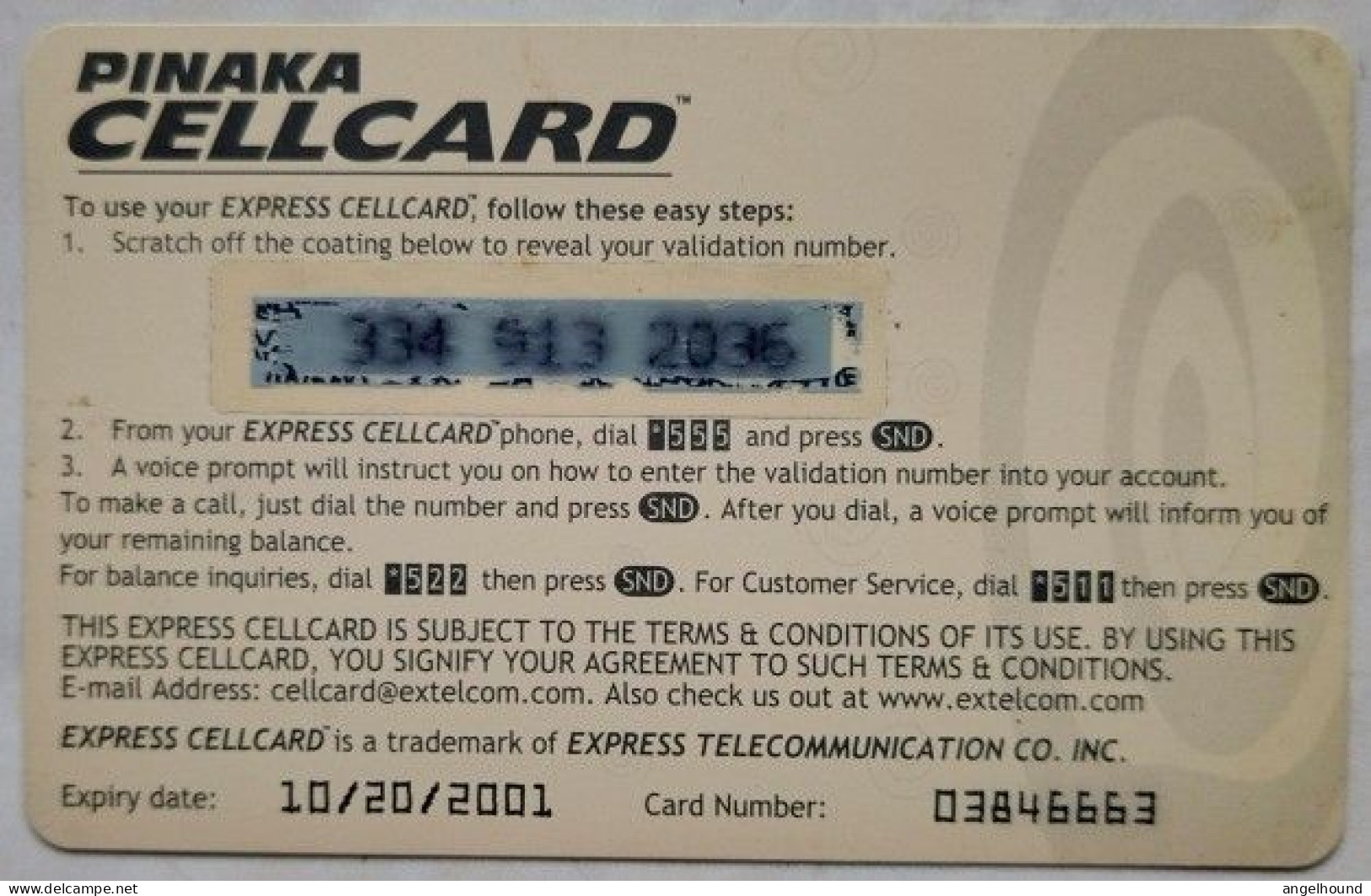 Philippines P500 Express Cellcard " PINAKA " - Filippine