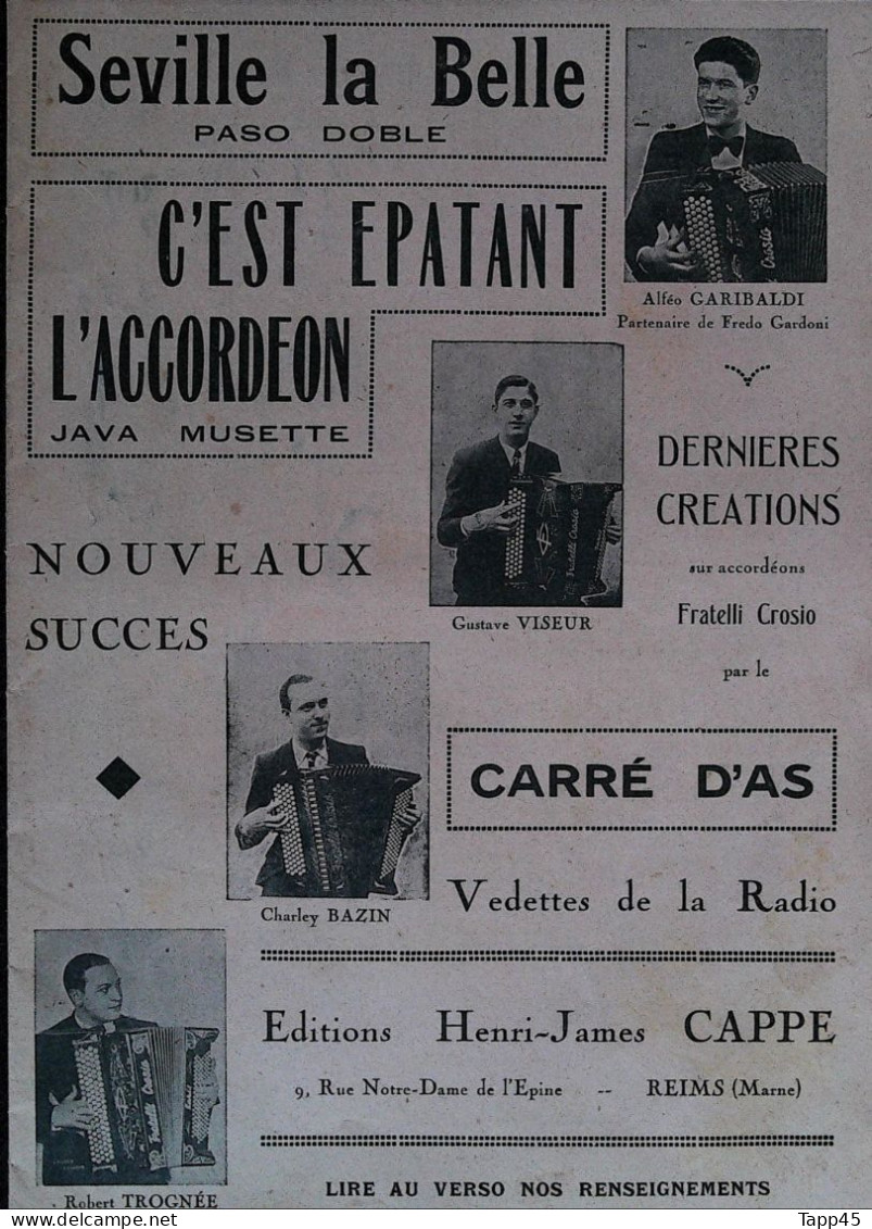 Plusieurs  Partitions  Pour Divers Instruments > Séville La Belle > C'est épatant L'Accordéon  >  >  Réf: 30/5 T V19 - Opera