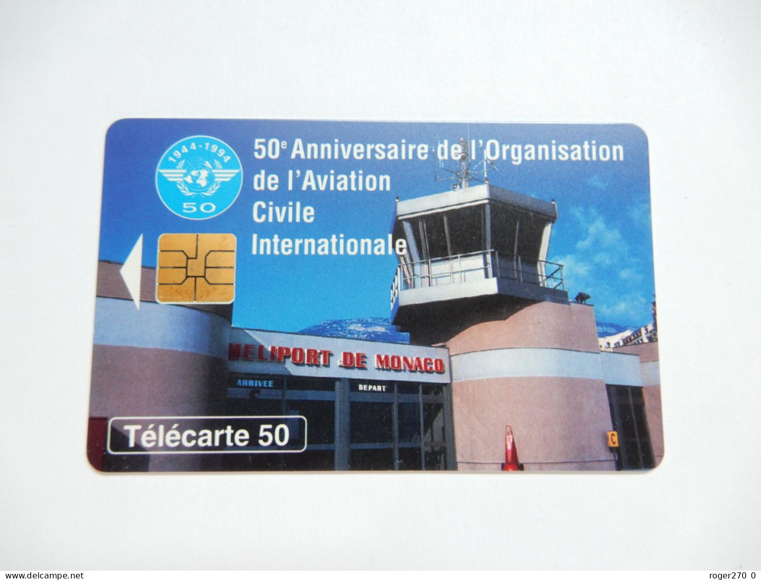 Télécarte 50 U , MF35 , Aviation Civile , Cote : 3 Euros , TBE - Mónaco