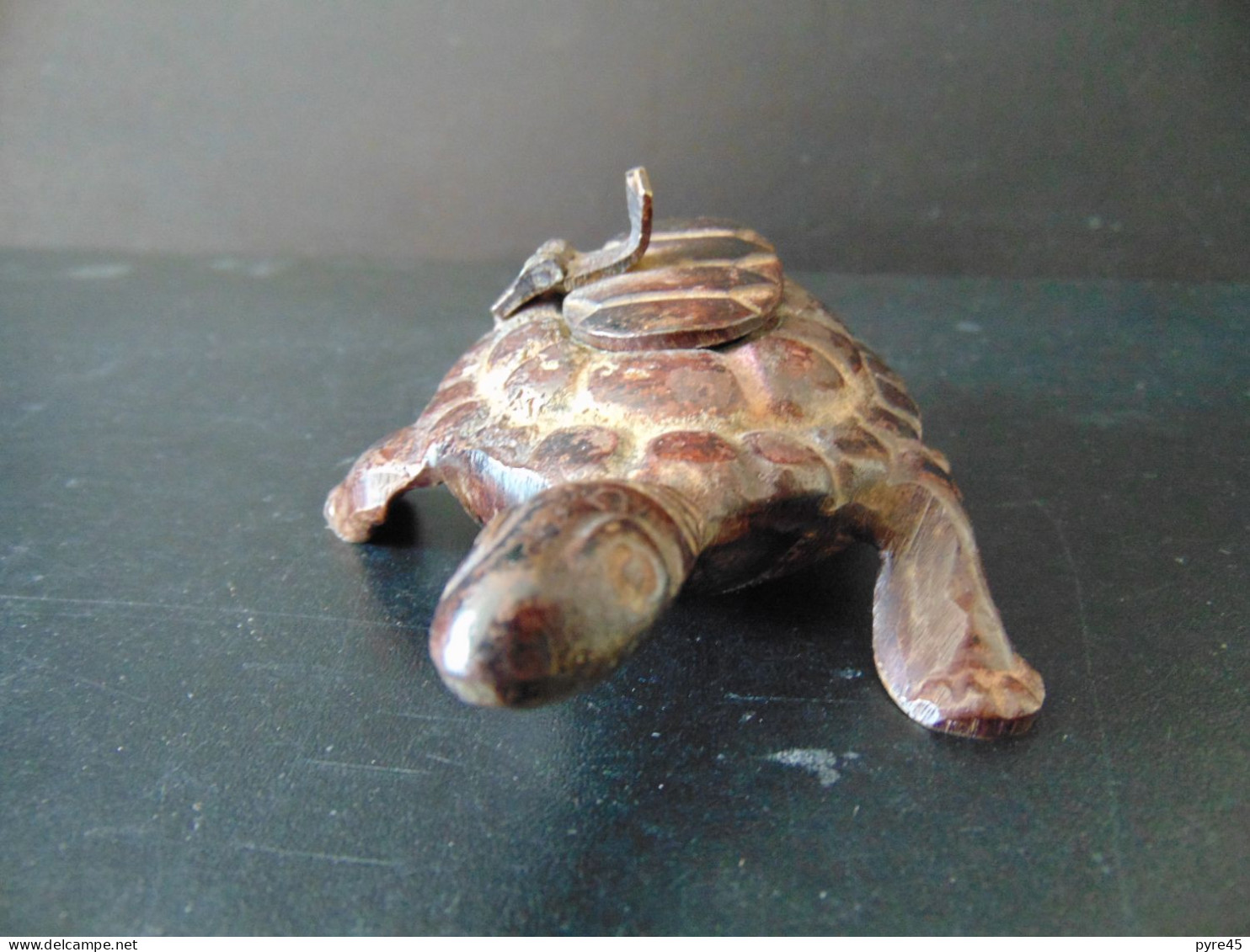 Tortue Cendrier En Métal, 11 X 8,5 X 5 Cm, Poids 250 Gr - Métal