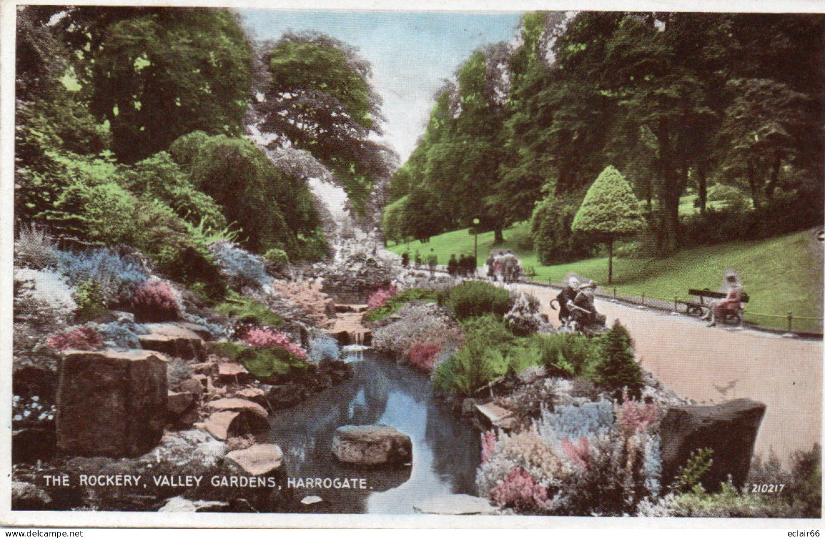 Britain United Kingdom - The Rockery, Valley Gardens, Harrogate - 1951 VALENTINES CARBO COLOUR - Harrogate