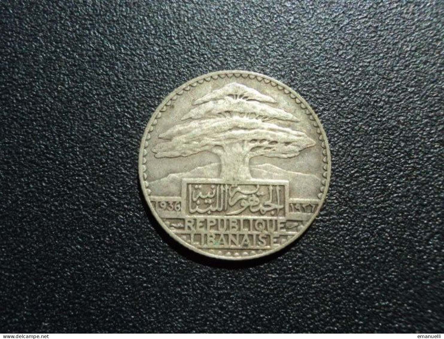 LIBAN SOUS MANDAT FRANÇAIS * : 25 PIASTRES  1936 **   G.37 / KM 7     TTB - Lebanon