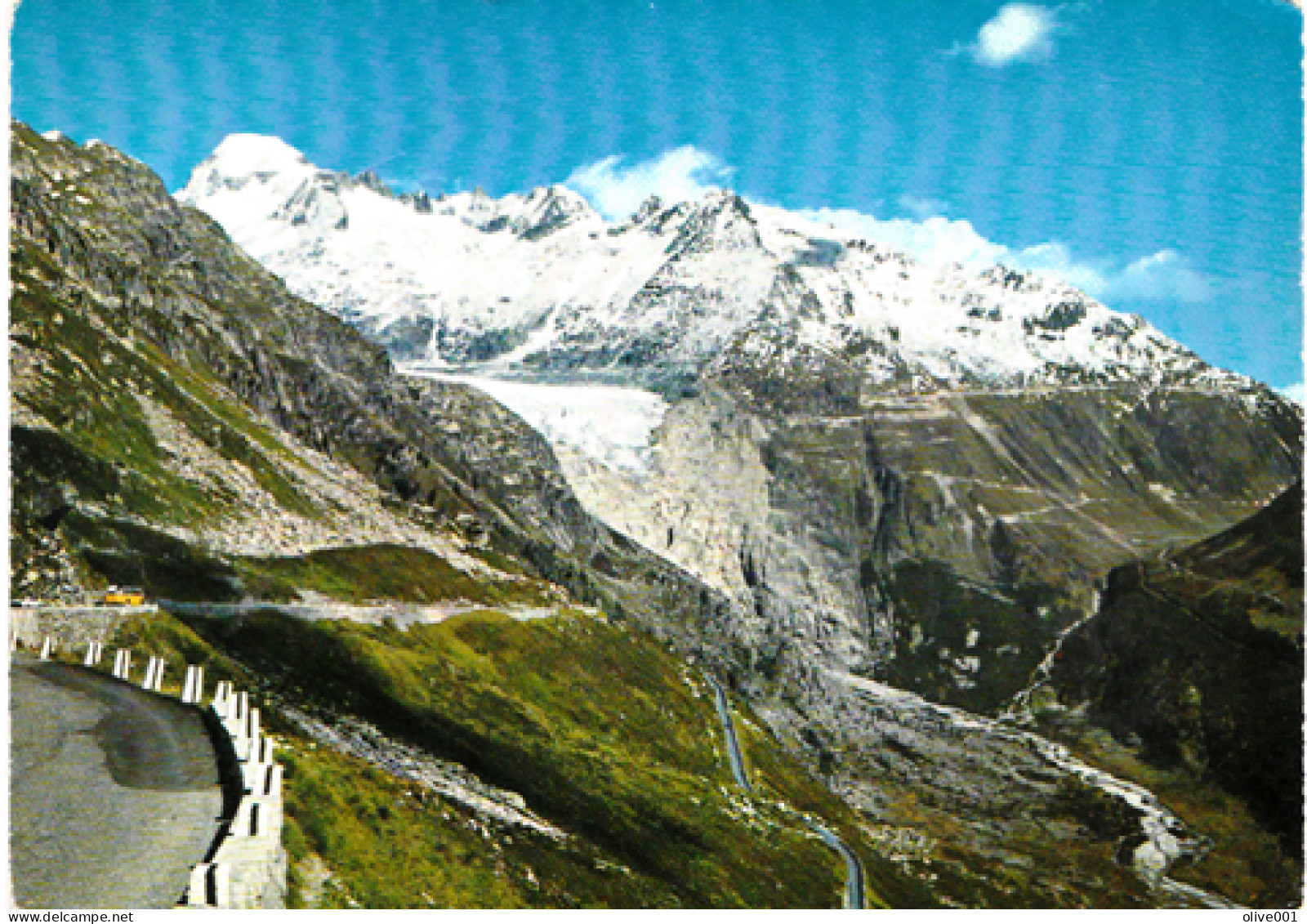 CH - VS - Vue De La Route Du Grimsel Depuis Route De La Furka, Glacier Du Rhône Et Le Galenstock - Circulée Pour Pantin - Lens