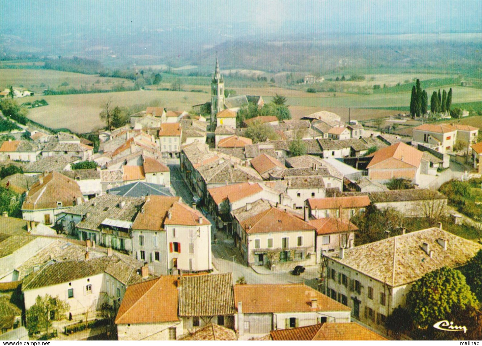 D 82 - BOURG-DE-VISA - Vue Générale Aérienne - Non Voyagée - CPM Signée CIM - Bourg De Visa