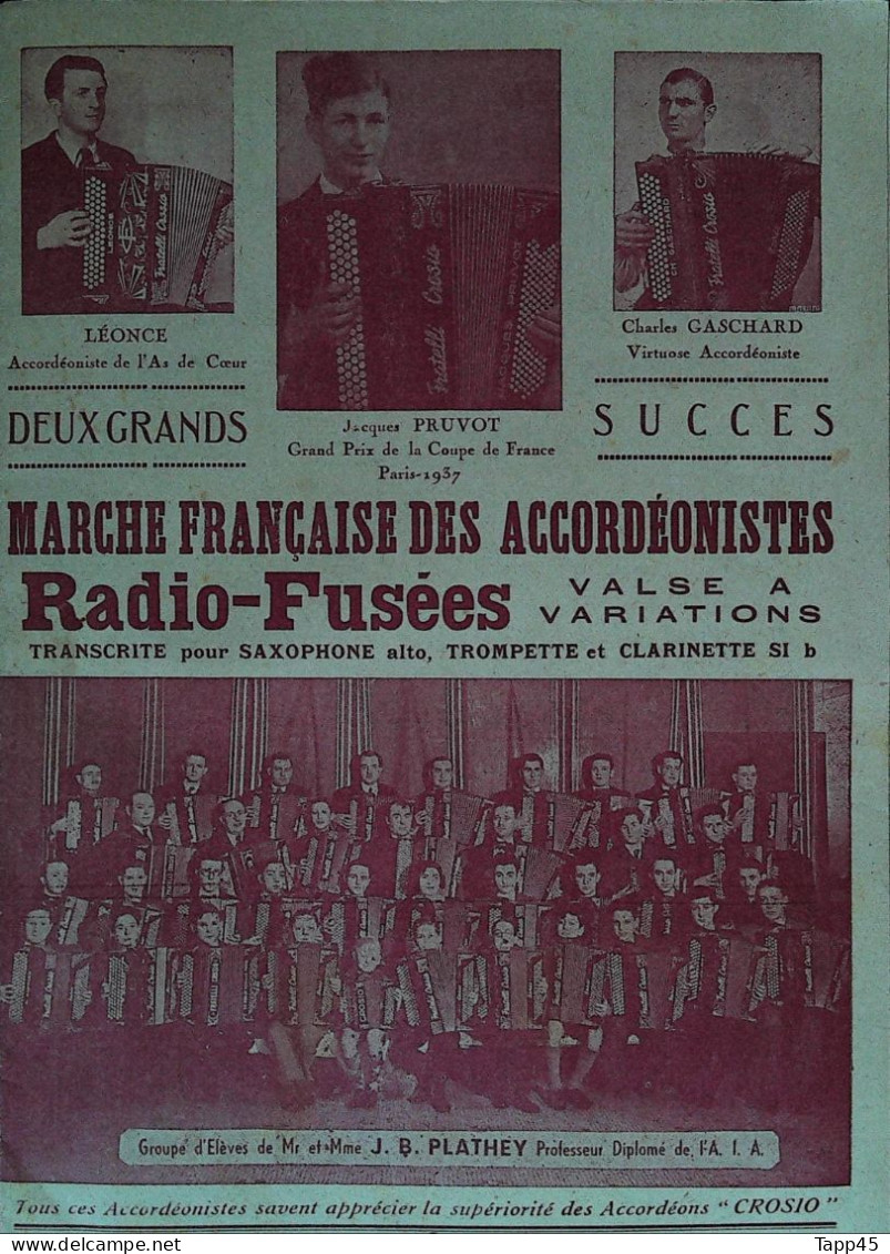 Plusieurs  Partitions  Pour Divers Instruments > Marche Française Des Accordéonistes  >  Réf: 30/5 T V19 - Etude & Enseignement