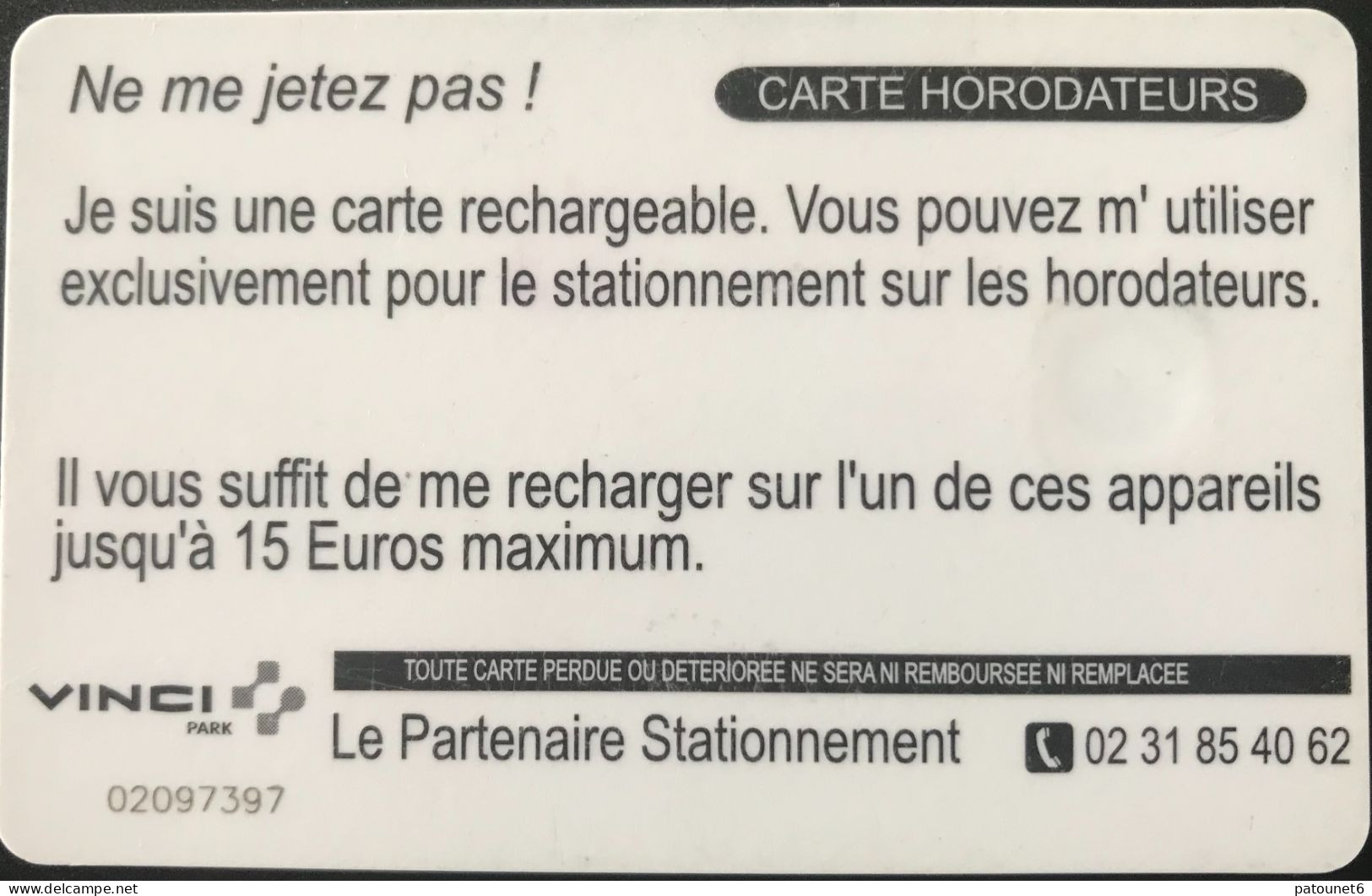 Stationnement - CAEN - 15 E. - Vinci Park - Puce - Ausstellungskarten