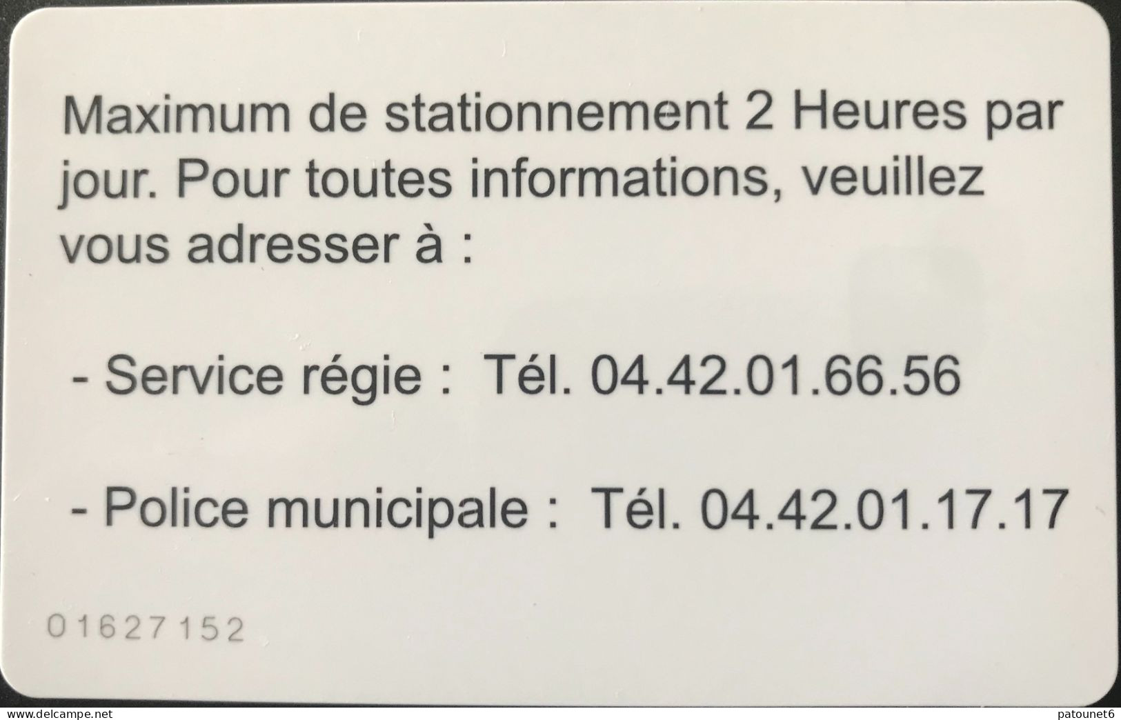 Stationnement - CASSIS - Puce - Cartes De Salon Et Démonstration