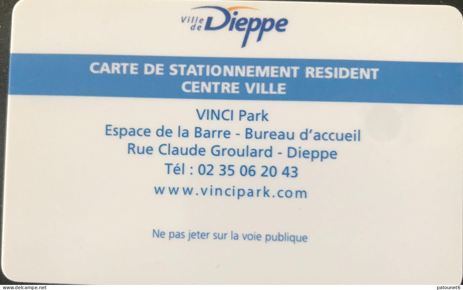 Stationnement - DIEPPE - Vinci Park - Dieppe Centre Ville -  Puce - Badge Di Eventi E Manifestazioni