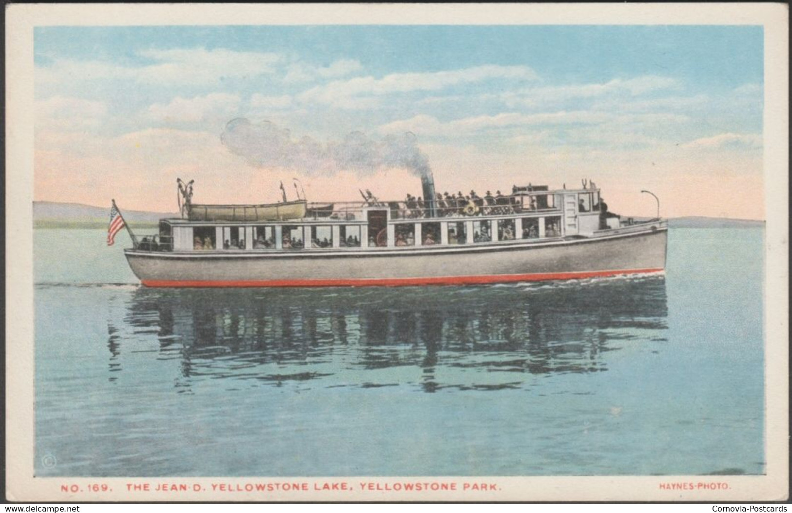 The Jean D, Yellowstone Lake, Yellowstone Park, Wyoming, 1923 - F Jay Haynes Postcard - Yellowstone