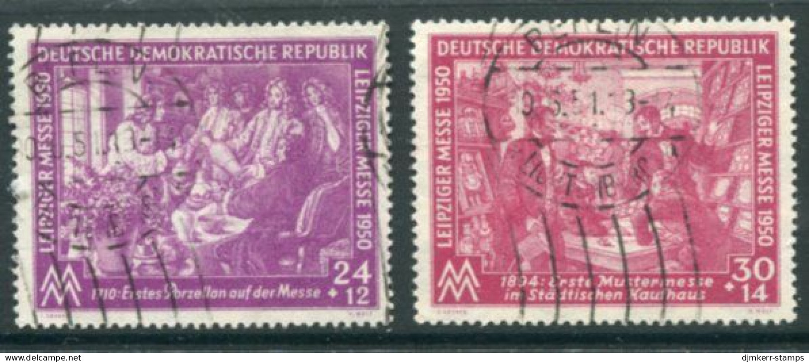 DDR / E. GERMANY 1950 Leipzig Spring Fair Used.  Michel  248-49 - Used Stamps