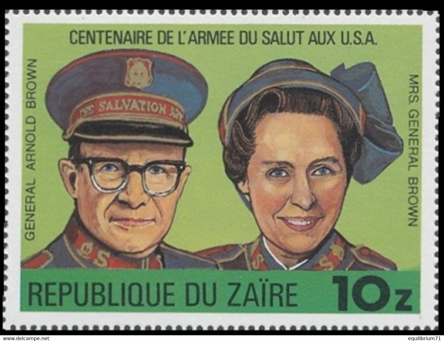 1025**(BL40)  - Armée Du Salut / Leger Des Heils / Heilsarmee / Salvation Army - ZAÏRE - Unused Stamps