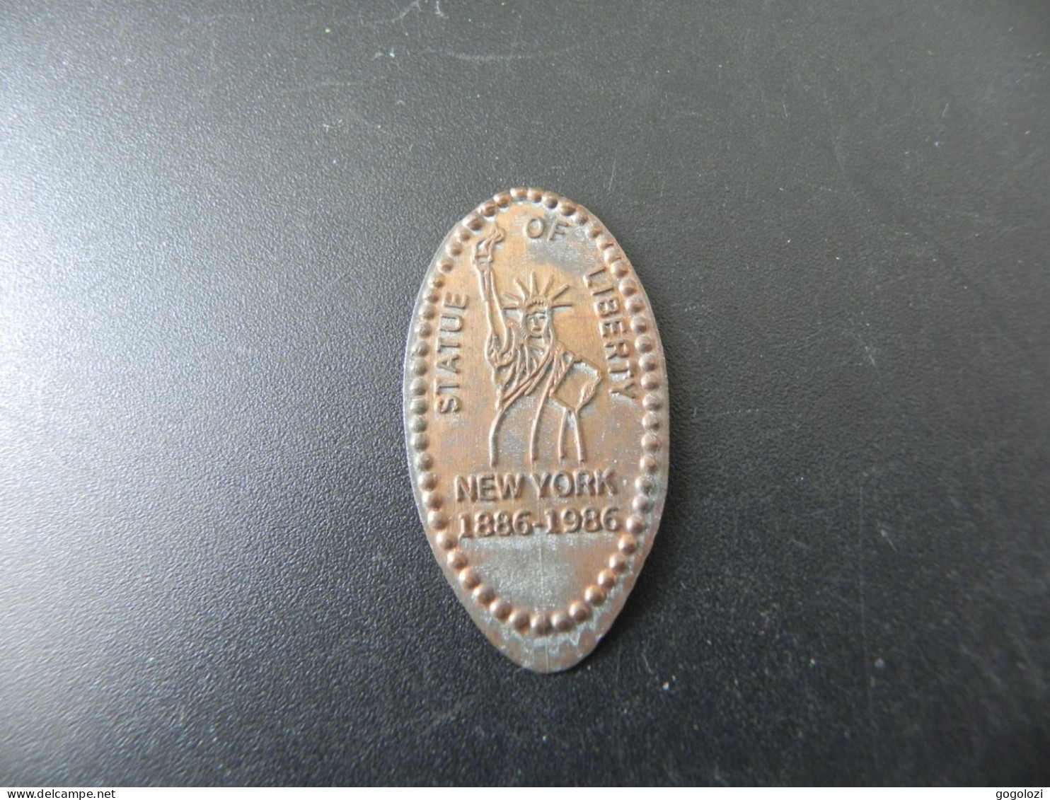 Jeton Token - Elongated Cent - USA - Centenary Statue Of Liberty New York 1886 - 1986 - Monete Allungate (penny Souvenirs)