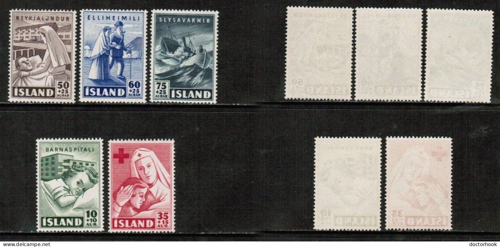 ICELAND   Scott # B 7-11* MINT LH (CONDITION AS PER SCAN) (Stamp Scan # 921-5) - Neufs