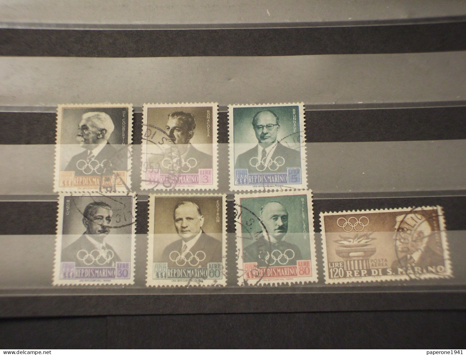 SAN MARINO - 1959 PRE OLIMPIADI/ILLUSTRI 7 VALORI - TIMBRATI/USED - Used Stamps