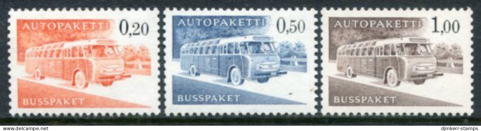 FINLAND 1963 Bus Parcel Set Of 3 On Phosphor Paper MNH / **.  Michel 11y-13y - Bus Parcels / Colis Par Autobus / Pakjes Per Postbus