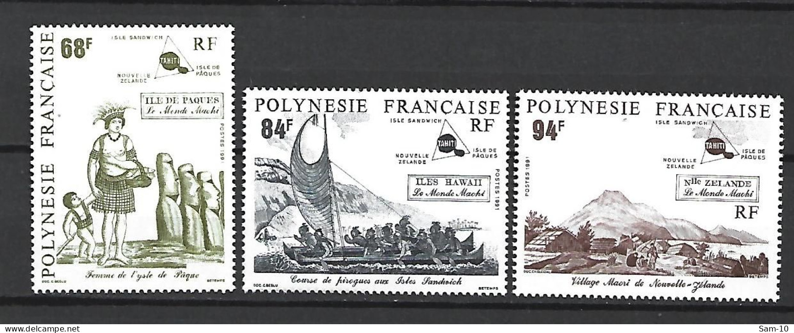 Timbre De Polynésie Française Neuf ** N 379 / 381 - Neufs