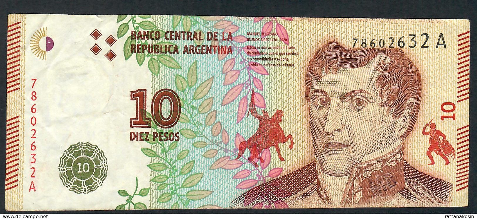 ARGENTINA P360 10 PESOS  2016 #A     VF  NO P.h. - Argentina