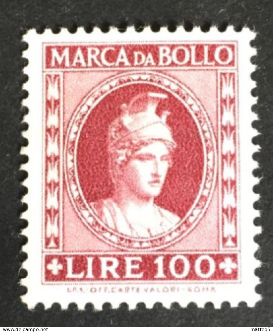 1971 - Italia - Marca Da Bollo Da Lire 100 -  Nuovo - A1 - Fiscale Zegels